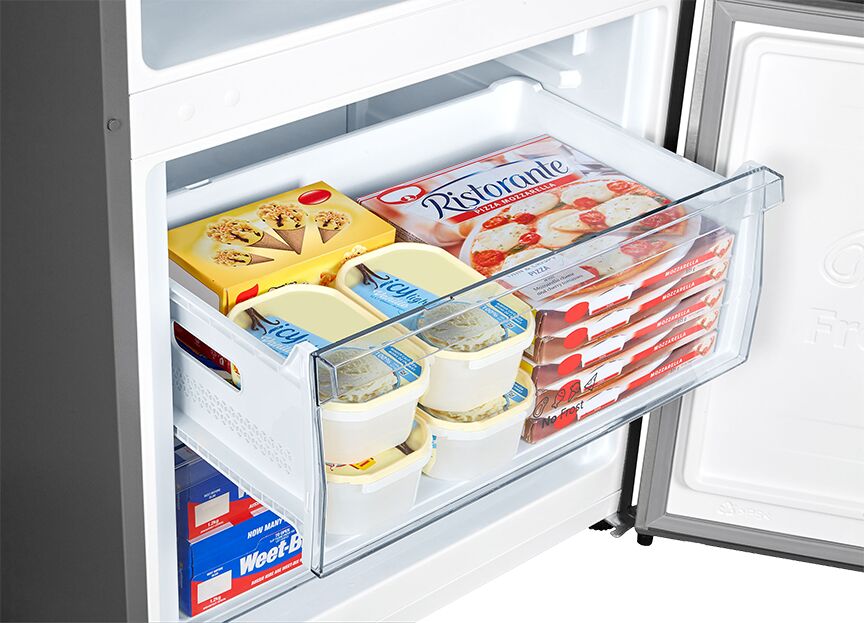 Hisense Fingerprint Resistant Titanium 28" Counter Depth Bottom Mount Fridge (15 Cu.Ft.) - RB15A2CSE
