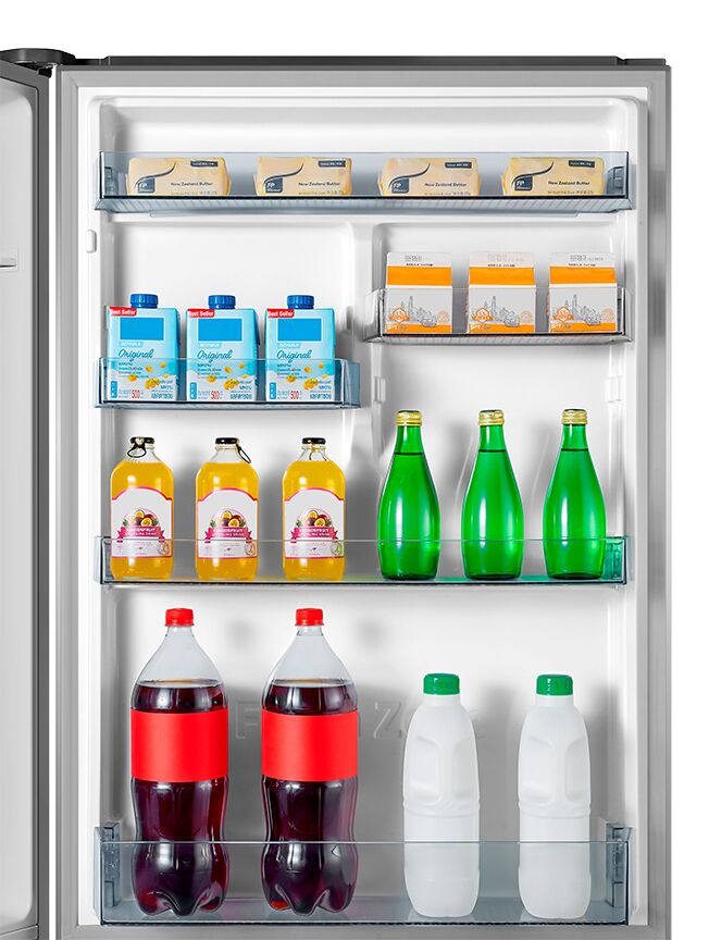 Hisense Fingerprint Resistant Titanium 28" Counter Depth Bottom Mount Fridge (15 Cu.Ft.) - RB15A2CSE
