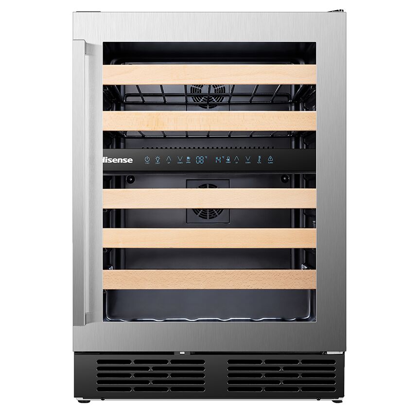 Hisense Stainless Steel Dual Zone Freestanding or Built-In Wine Fridge 46 Bottle - HWD46029SS