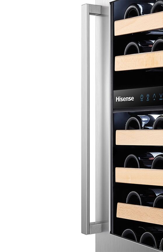 Hisense Stainless Steel Dual Zone Freestanding or Built-In Wine Fridge 46 Bottle - HWD46029SS