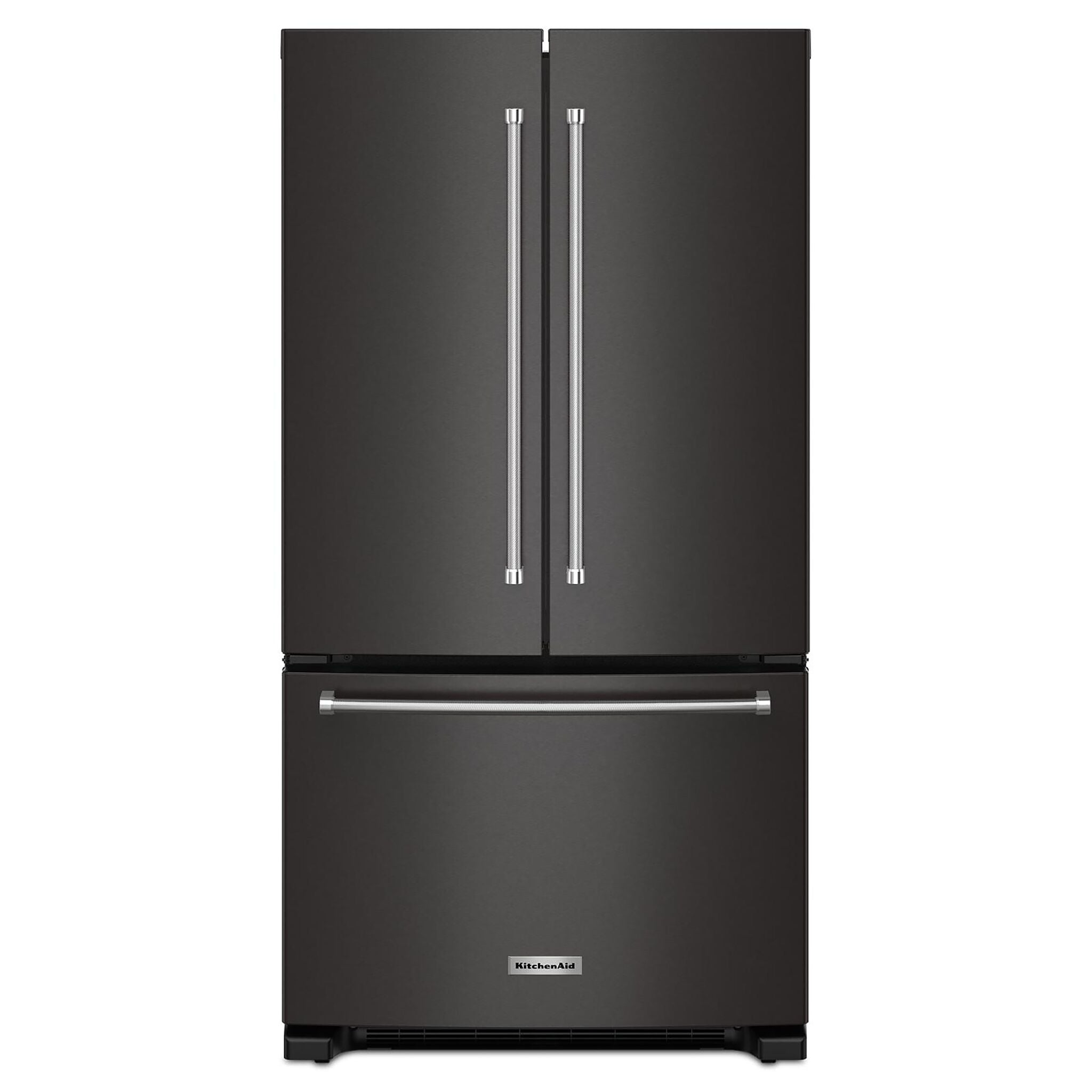 KitchenAid Fingerprint Resistant Black Stainless Counter-Depth French Door Refrigerator (20 Cu.Ft.) - KRFC136RBS