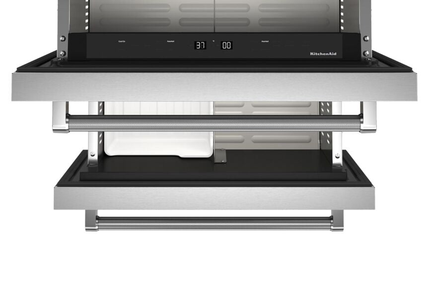 KitchenAid Stainless Steel 24" Undercounter Double-Drawer Refrigerator/Freezer (4.29 Cu Ft) - KUDF204KSB