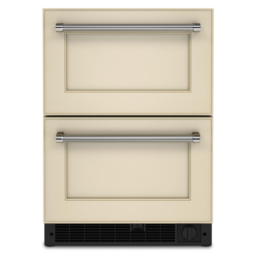 KitchenAid Panel Ready 24" Undercounter Double-Drawer Refrigerator/Freezer (4.29 Cu Ft) - KUDF204KPA
