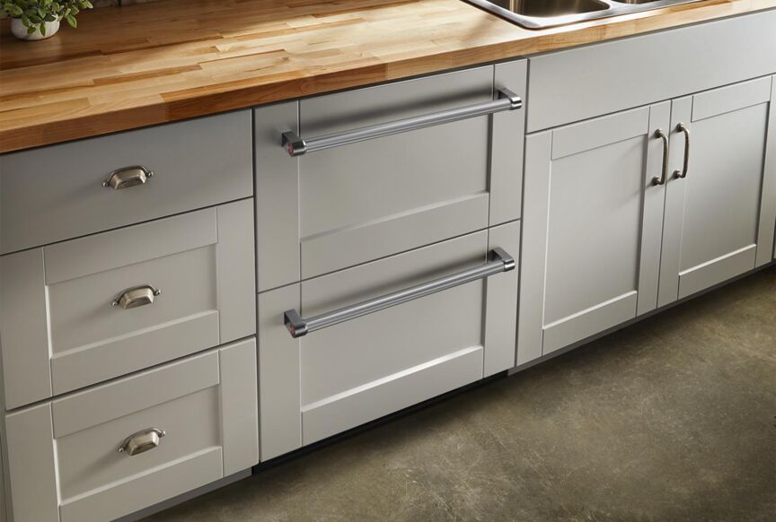 KitchenAid Panel Ready 24" Undercounter Double-Drawer Refrigerator/Freezer (4.29 Cu Ft) - KUDF204KPA