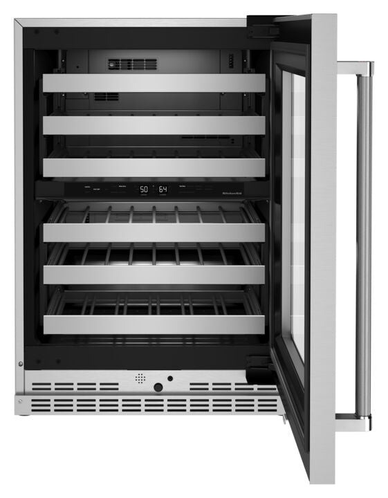 KitchenAid Stainless Steel Under-Counter 46-Bottle Wine Cellar (5.0 cu. ft.) - KUWR314KSS
