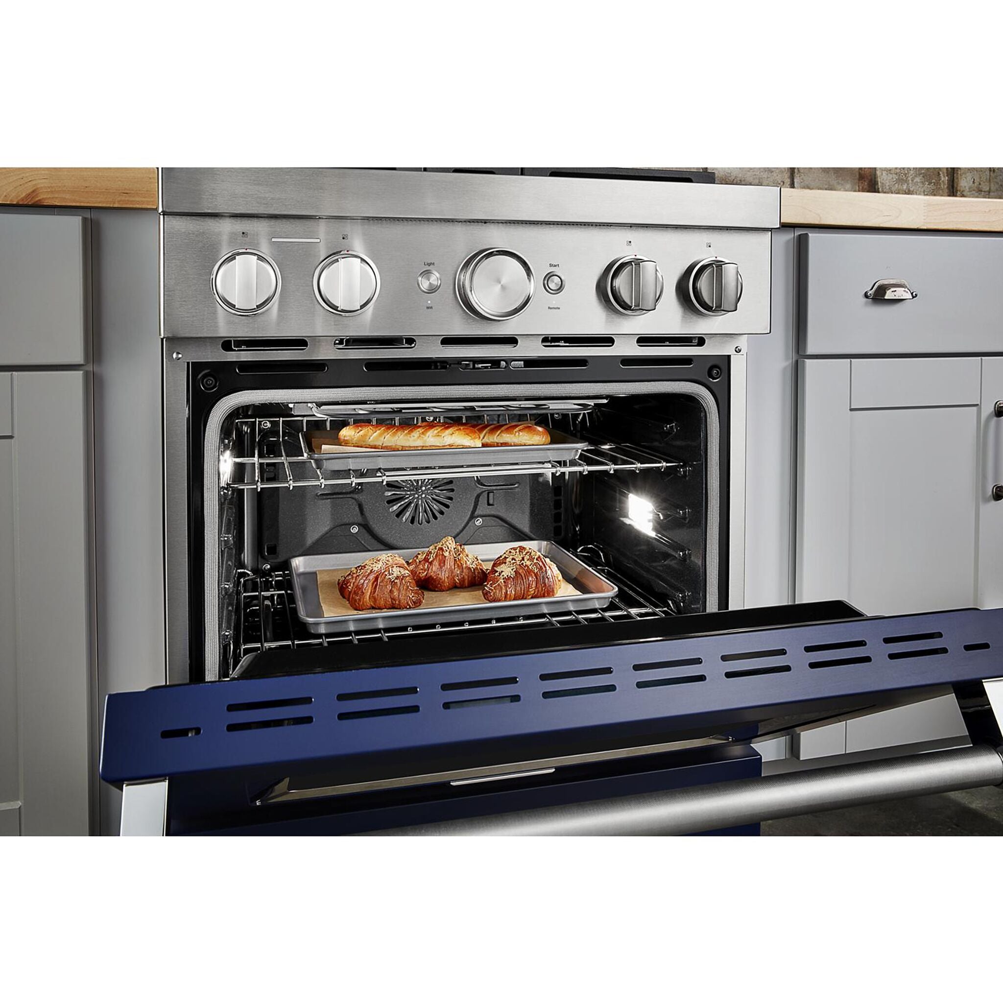 KitchenAid® Ink Blue Smart Freestanding Dual Fuel Range (4.1 Cu. Ft.) - KFDC500JIB