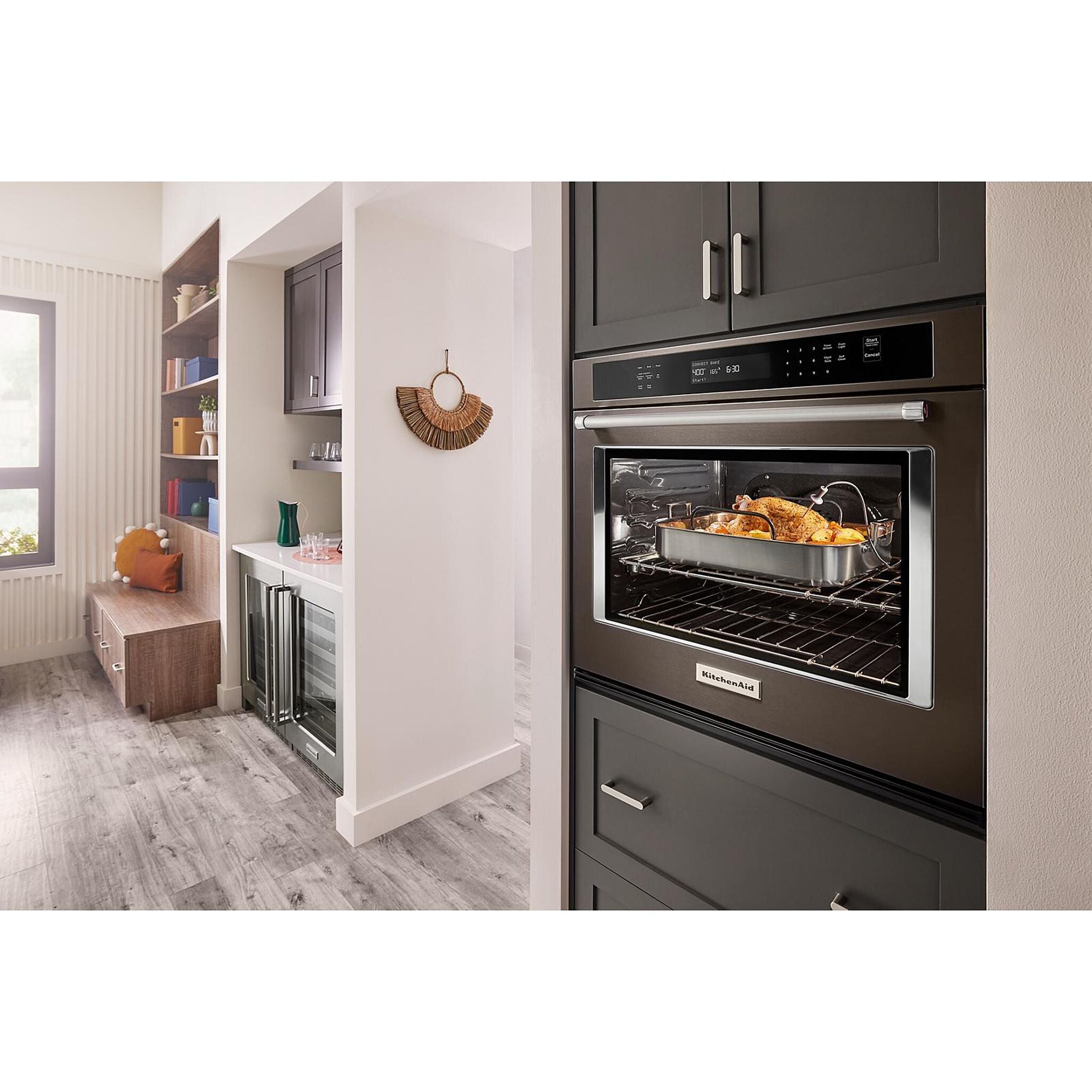 KitchenAid Black Stainless Steel with PrintShield™ Finish 30" Wall Oven (5.00 Cu Ft) - KOES530PBS