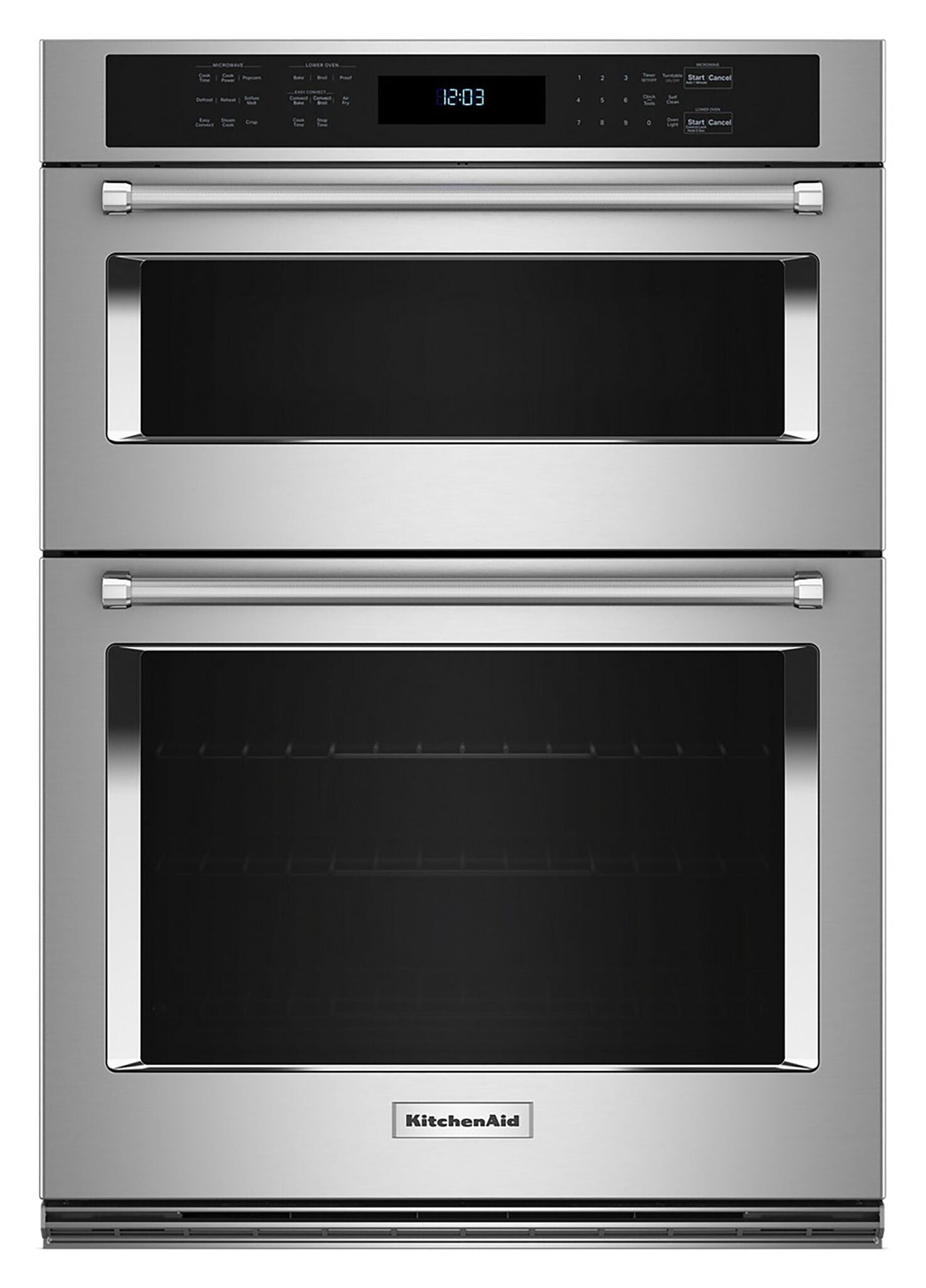 KitchenAid PrintShield Stainless 30" Wall Oven and Microwave Combination (5.0 Cu. Ft. / 1.4 Cu. Ft.) - KOEC530PPS