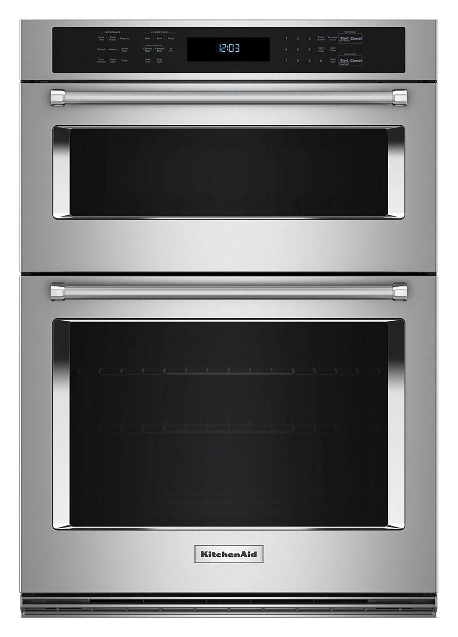 KitchenAid PrintShield Stainless 30" Wall Oven and Microwave Combination (5.0 Cu. Ft. / 1.4 Cu. Ft.) - KOEC530PPS