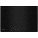 KitchenAid Black 30" 5-Element Electric Sensor Induction Cooktop - KCIG550JBL