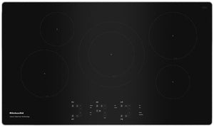 KitchenAid Stainless Steel 36" 5-Element Electric Sensor Induction Cooktop - KCIG556JSS