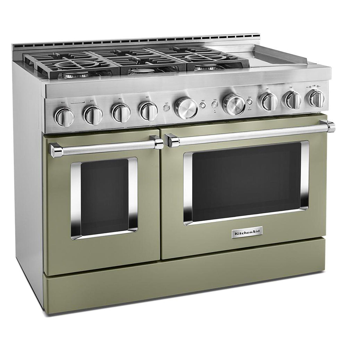 KitchenAid Matte Avocado Smart Freestanding Gas Range (6.3 Cu. Ft.) - KFGC558JAV