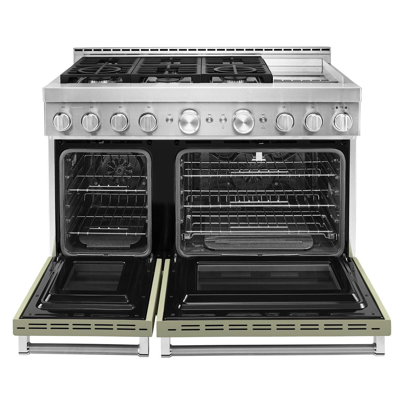 KitchenAid Matte Avocado Smart Freestanding Gas Range (6.3 Cu. Ft.) - KFGC558JAV