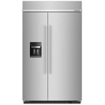 KitchenAid Stainless Steel 48" Built-In Side-by-Side Refrigerator (29.4 cu. ft.) - KBSD708MSS
