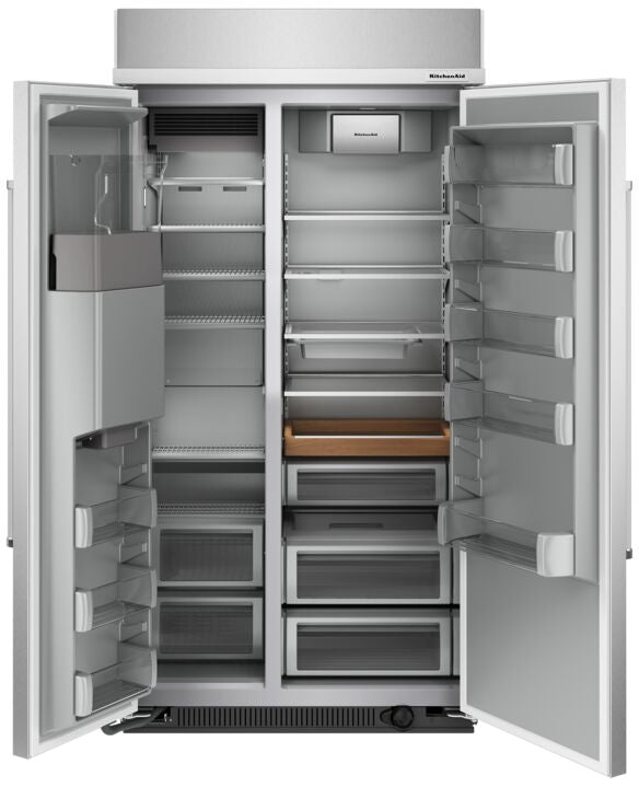 KitchenAid Stainless Steel 48" Built-In Side-by-Side Refrigerator (29.4 cu. ft.) - KBSD708MSS