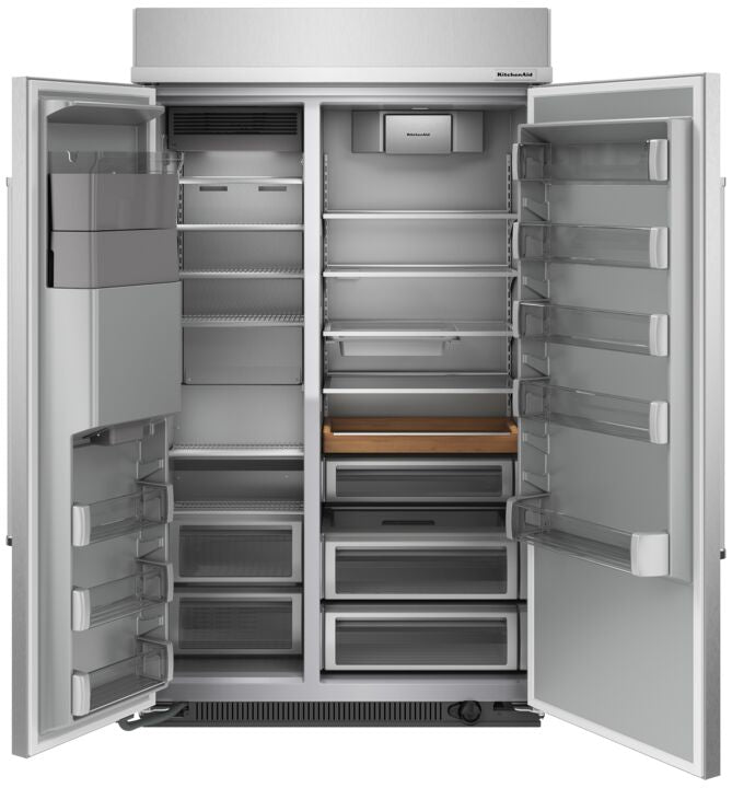 KitchenAid Fingerprint Resistant Stainless Steel 48" Built-In Side-by-Side Refrigerator (29.4 cu. ft.) - KBSD708MPS