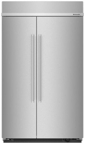 KitchenAid Fingerprint Resistant Stainless Steel 48" Built-In Side-by-Side Refrigerator (30.0 cu. ft.) - KBSN708MPS