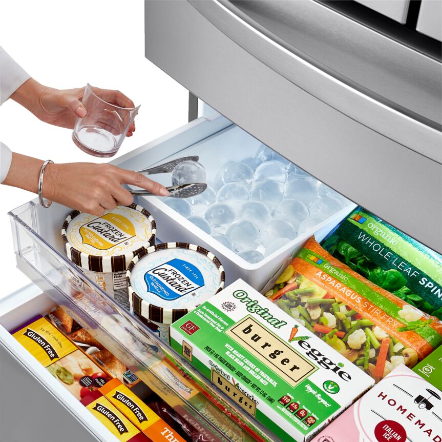 LG Smudge Proof Stainless Steel InstaView ThinQ Door-in-Door Refrigerator with Craft Ice (30 Cu.Ft) - LRMVS3006S