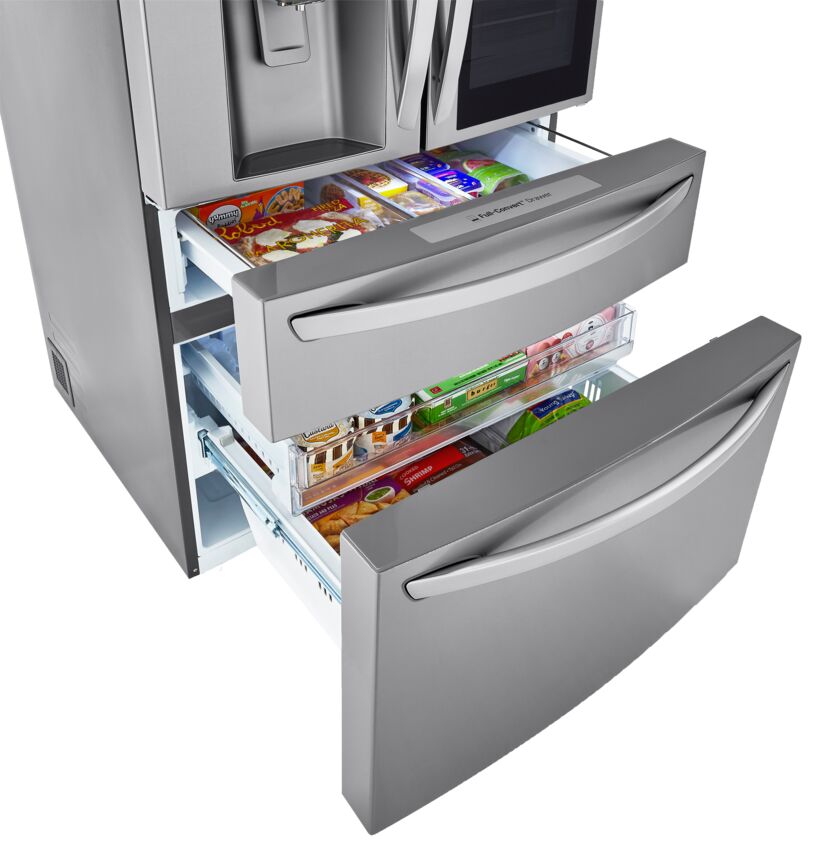 LG Smudge Proof Stainless Steel InstaView ThinQ Door-in-Door Refrigerator with Craft Ice (30 Cu.Ft) - LRMVS3006S