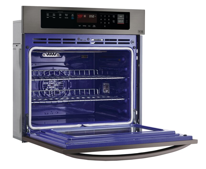 LG Black Stainless Steel Single Wall Oven With EasyClean (4.7 Cu.Ft) - LWS3063BD