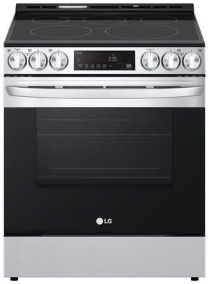 LG Cuisinière intelligente électrique 6,3 pi³ encastrable avec Wi-Fi, convection par ventilateur, friture à air et EasyClean® acier inoxydable résistant aux taches LSEL6333F
