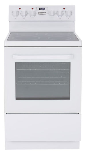 Marathon Cuisinière électrique 2,7 pi³ dessus vitrocéramique Schott Ceran® blanc MER245W-1