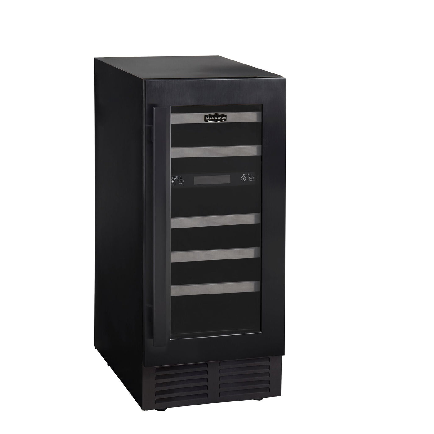 Marathon Black Steel Dual Zone Wine Cooler - MWC28-DBLS