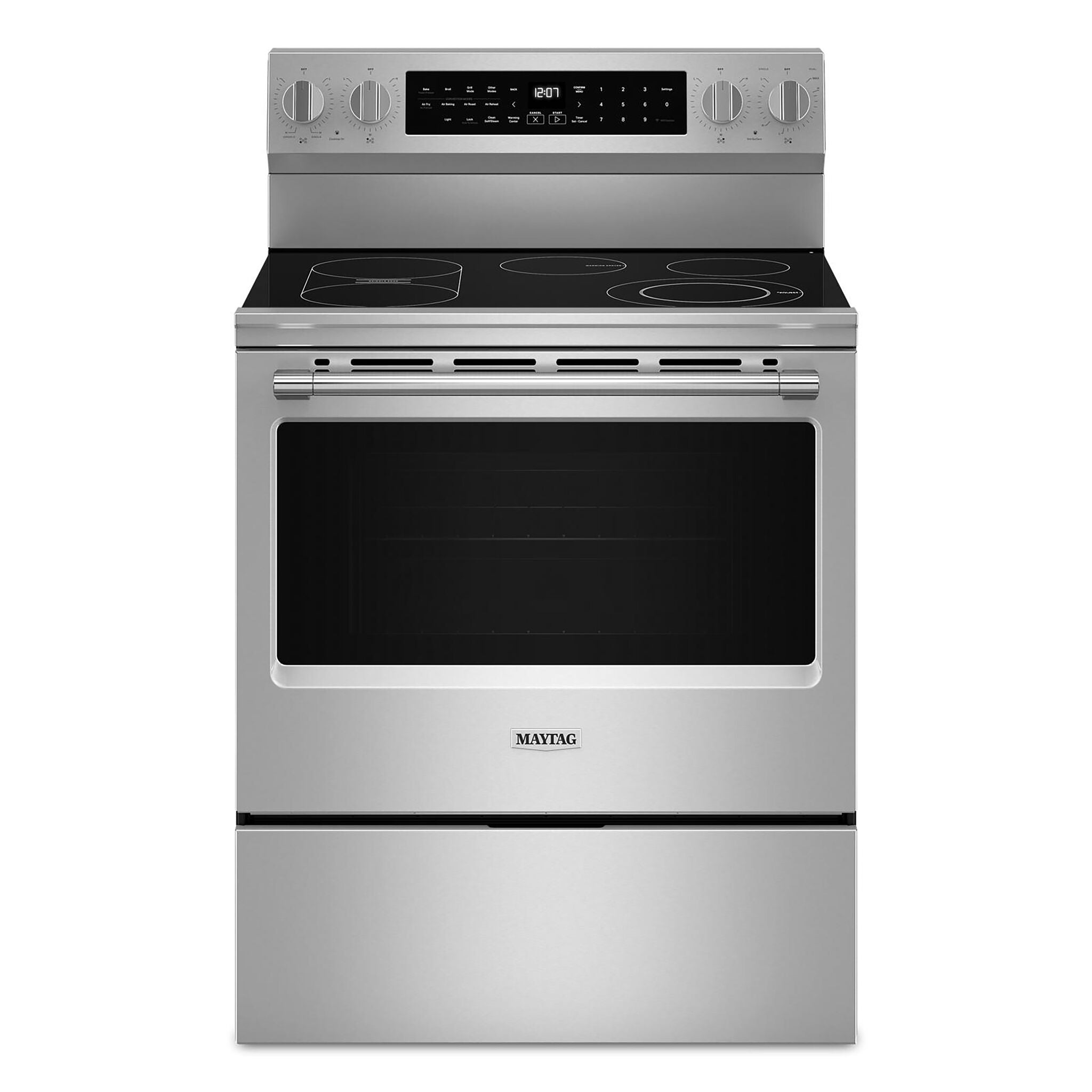 Maytag Fingerprint Resistant Stainless Steel Freestanding Electric Convection Range (5.3 Cu.Ft.) - YMFES8030RZ