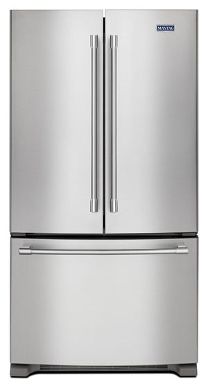 Maytag Fingerprint Resistant Stainless Steel 32.63" French Door Refrigerator (22.10 Cu Ft) - MRFF5033PZ