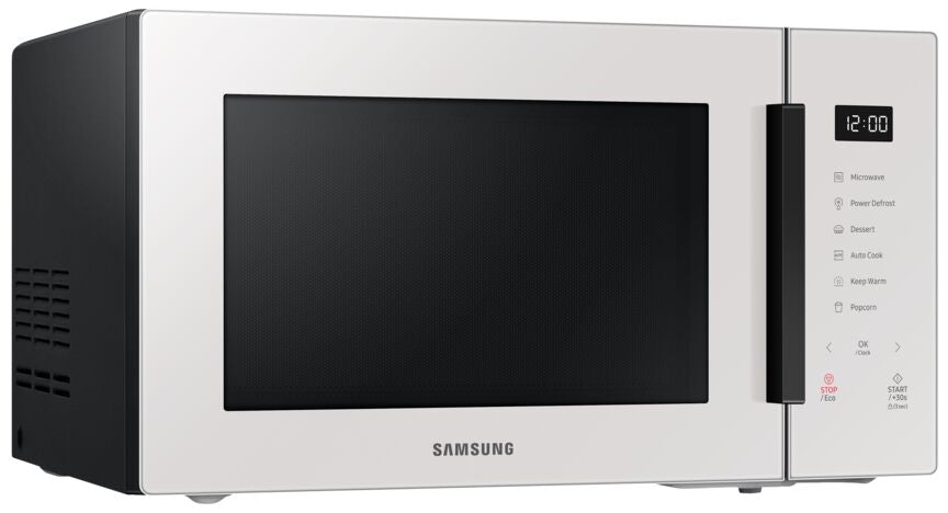Samsung BESPOKE White Glass Countertop Microwave (1.1 cu.ft.) - MS11T5018AE/AC