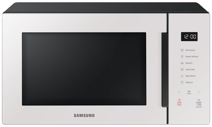 Samsung BESPOKE White Glass Countertop Microwave (1.1 cu.ft.) - MS11T5018AE/AC