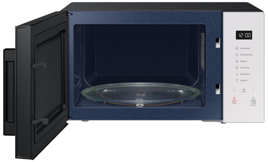 Samsung BESPOKE White Glass Countertop Microwave (1.1 cu.ft.) - MS11T5018AE/AC