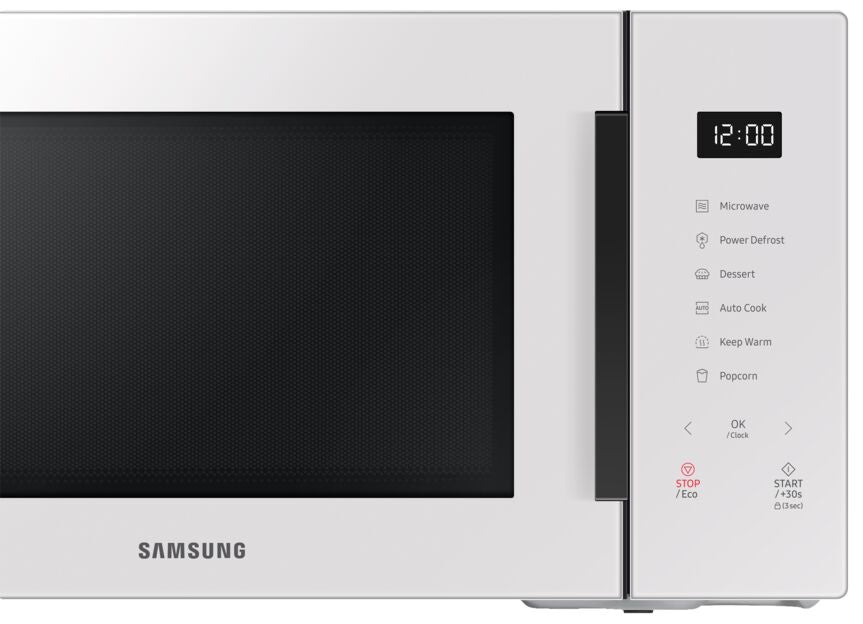 Samsung BESPOKE White Glass Countertop Microwave (1.1 cu.ft.) - MS11T5018AE/AC