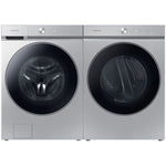 Samsung BESPOKE Silver Front-Load Washer (6.1 cu. ft.) & Electric Dryer (7.6 cu. ft.) - WF53BB8900ATUS/DVE53BB8900TAC