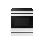 Samsung White Glass True Convection Induction Slide in With AI Hub & Smart Oven Camera (6.3cu.ft.) - NSI6DG990012AC