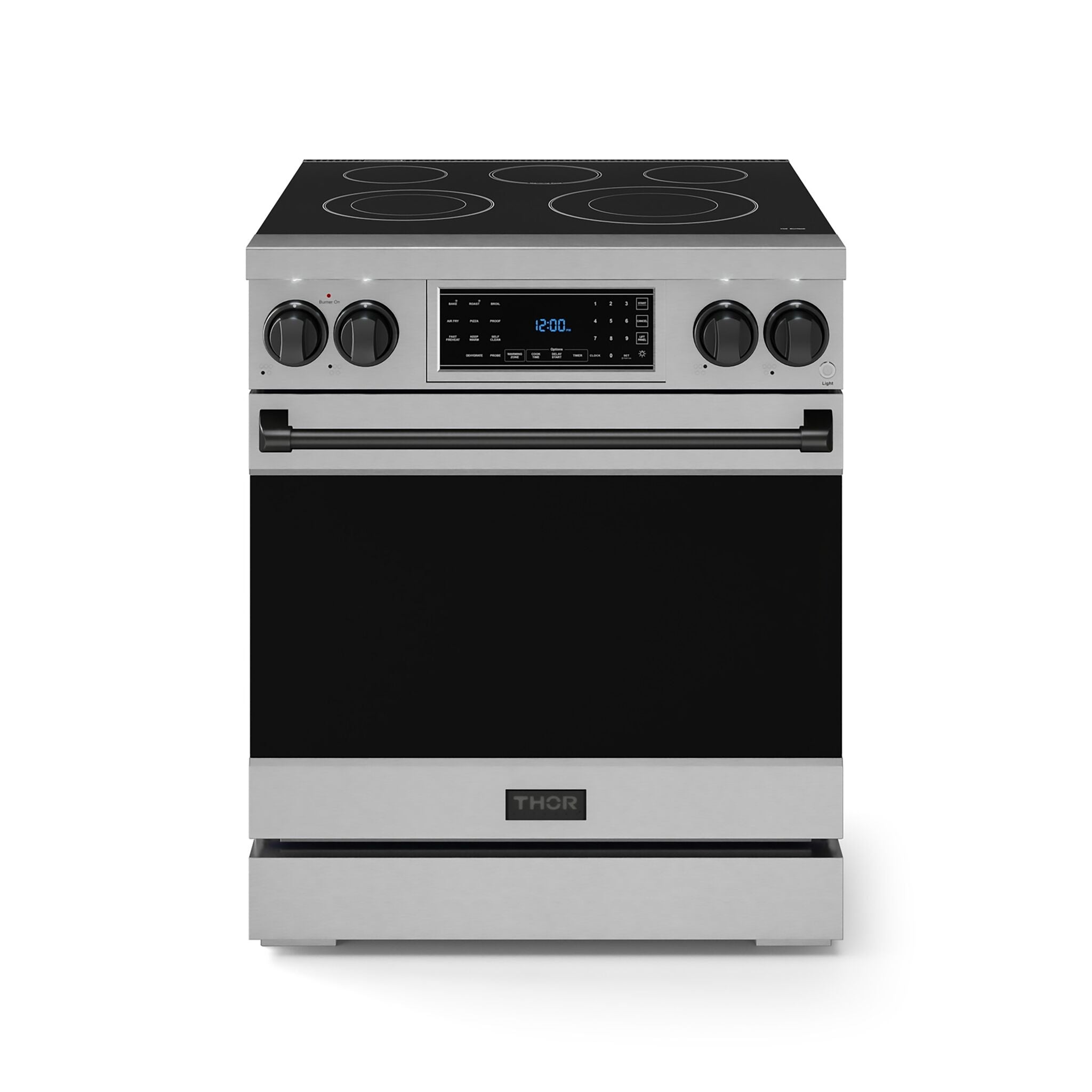 Thor Kitchen Stainless Steel Freestanding Professional Electric Range|Gordon Ramsay Series (4.55 cu.ft.) -RSE30-BLK