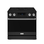 Thor Kitchen Black Stainless Steel Freestanding Professional Electric Range |Gordon Ramsay Series (6 cu.ft) - RSE36B-SS