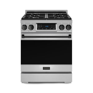 Thor Kitchen Stainless Steel Freestanding Professional Gas Range|Gordon Ramsay Series (4.55 cu.ft.)- RSG30-BLK