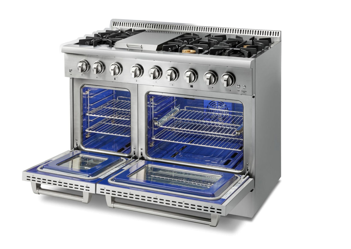 Thor Kitchen Stainless Steel Freestanding Dual Fuel Dual-Oven Range (6.7 Cu.Ft.) - HRD4803U