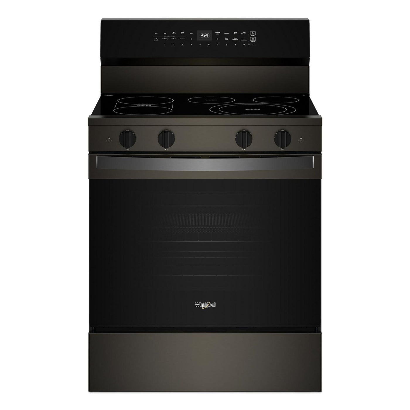 Whirlpool Print Resistant Black Stainless Electric Freestanding Range (5.3 Cu.Ft.) - YWFES7530RV