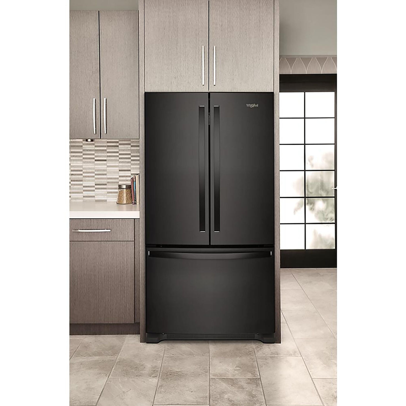 Whirlpool Black French Door Refrigerator (25.2 Cu.Ft.) - WRFF3036RB