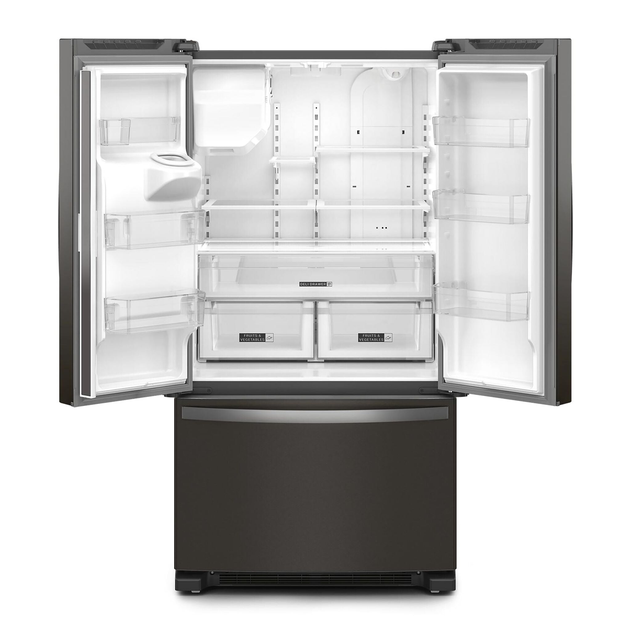 Whirlpool Fingerprint Resistant Black Stainless French Door Refrigerator (24.7 Cu.Ft.) - WRFF3436RV