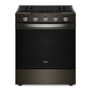Whirlpool Black-on-Stainless Slide-In Gas Range (5 Cu.Ft.)- WSGS7530RV