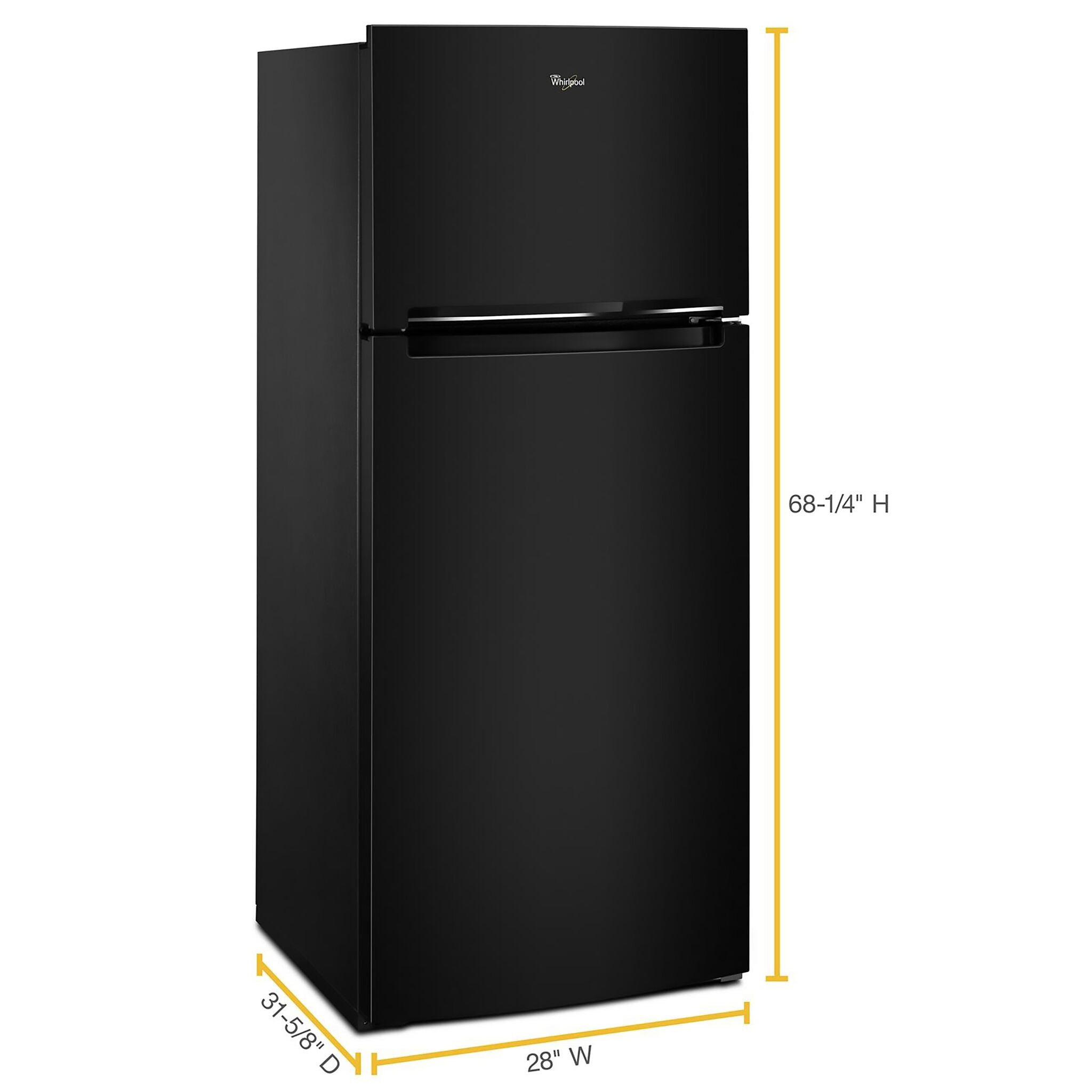 Whirlpool Black Top-Freezer Refrigerator (18 Cu. Ft.) - WRT518SZFB