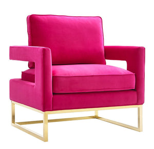 Ameshoff Velvet Accent Chair - Pink