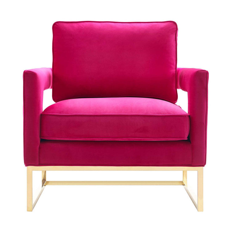 Ameshoff Velvet Accent Chair - Pink
