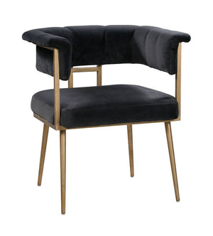 Aalwyn Velvet Dining Chair - Grey