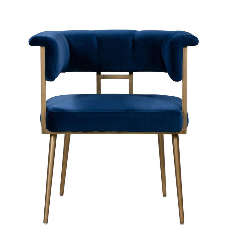 Aalwyn Velvet Dining Chair - Navy