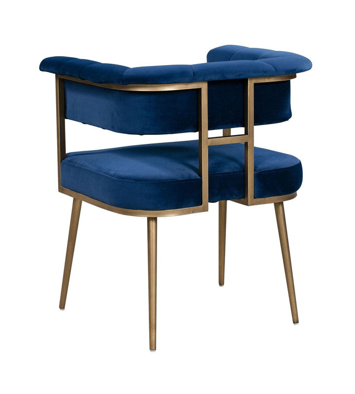 Aalwyn Velvet Dining Chair - Navy
