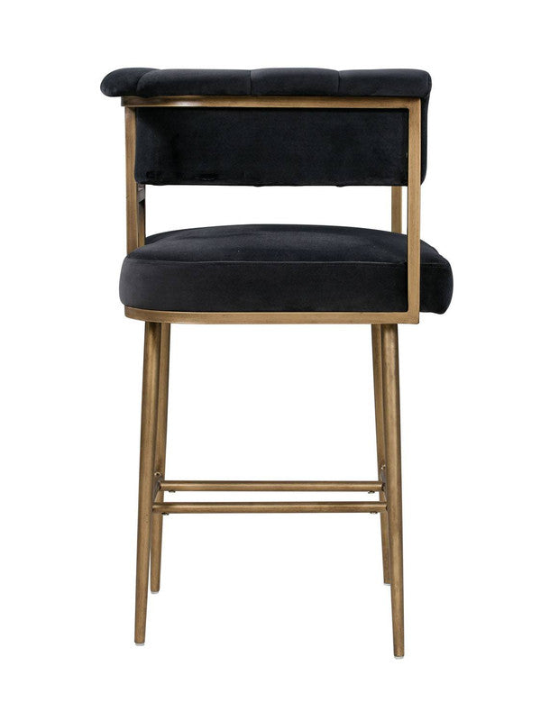 Aalwyn Velvet Counter Stool - Grey
